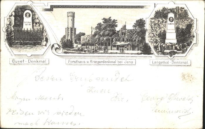 Jena Guyet-Denkmal Forsthaus Kriegerdenkmal