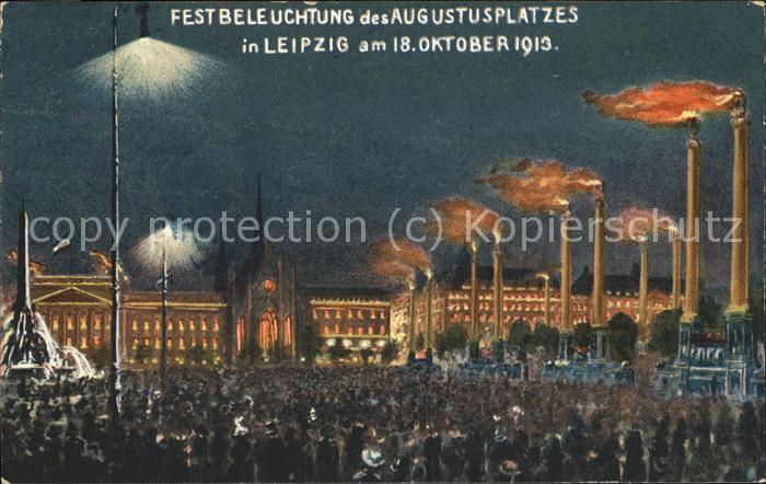 Leipzig Augustusplatz Festbeleuchtung