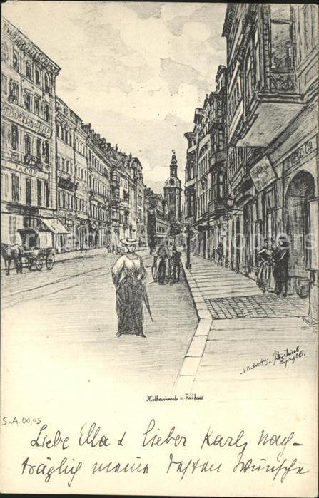 LEIPZIG Sachsen Kuenstlerkarte Strasse