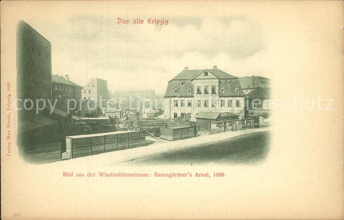 Leipzig Windmühlenstr. Baumgärtners Areal 1880
