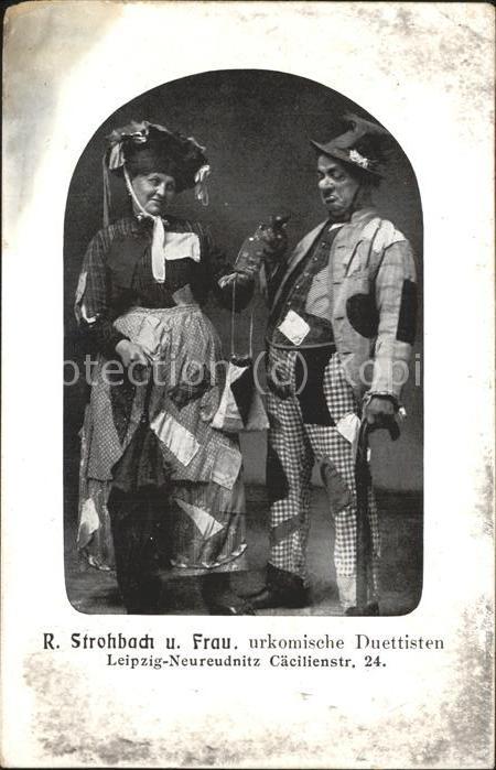 LEIPZIG Sachsen R. Strohbach u. Frau Duettisten Theater Humor Varietee