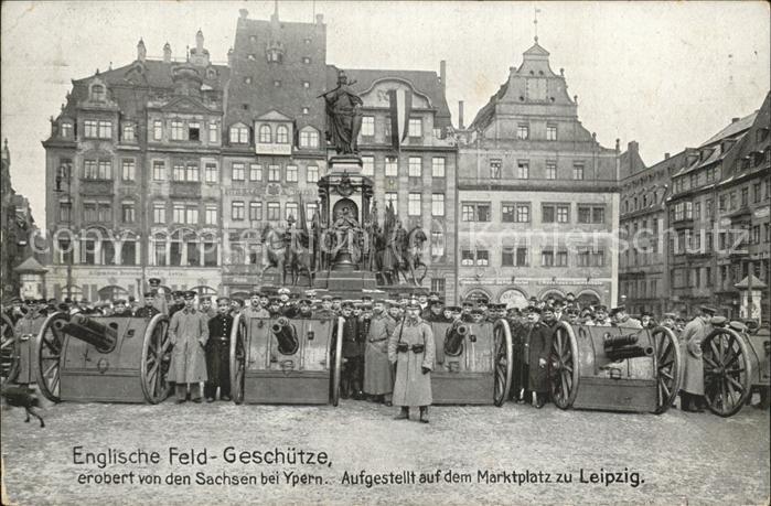 Leipzig Englische Feld-Geschütze erobert Sachse