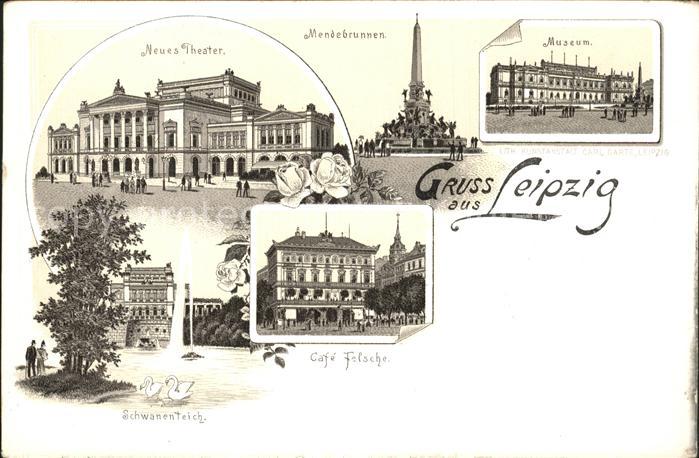 Leipzig Museum Mendebrunnen Neues Theater