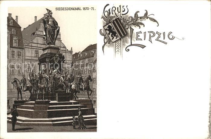LEIPZIG Sachsen Wappen Siegesdenkmal