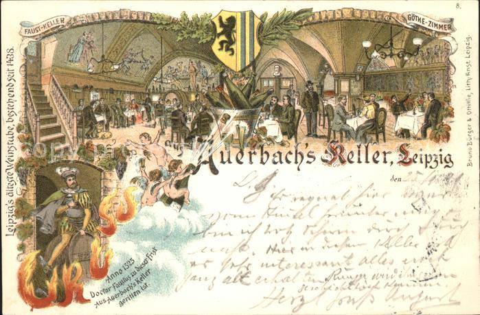 Leipzig Auerbachs Keller Göthe Zimmer Wappen Fa