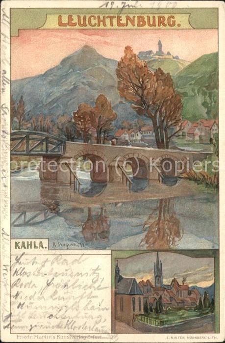 Kahla Thueringen LEuchtenburg Brücke