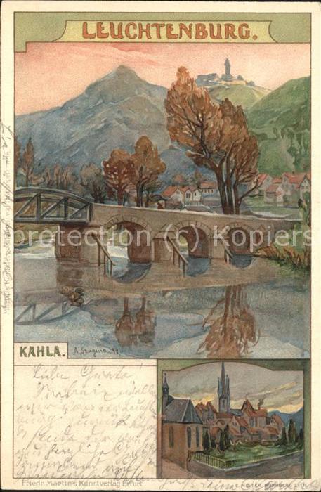 Kahla Thueringen Leuchtenburg Brücke