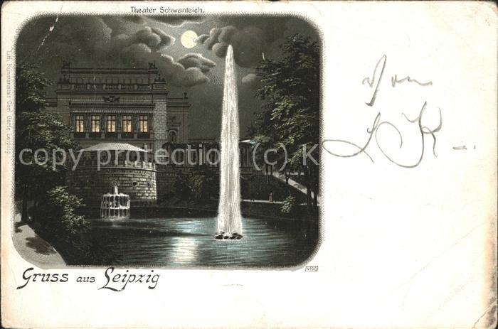 Leipzig Springbrunnen Nacht