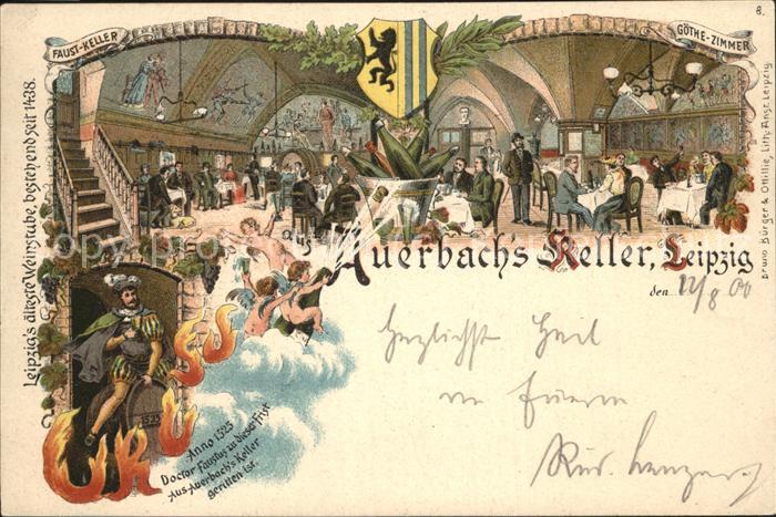 LEIPZIG Sachsen Auerbachs Keller Wappen