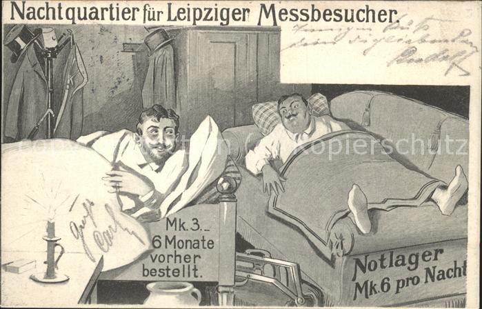 Leipzig Karikatur Wohnungsnot zur Messezeit