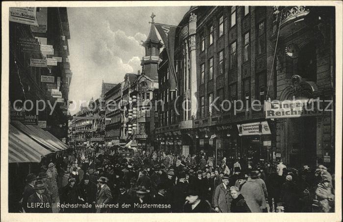 LEIPZIG Sachsen Reichsstrasse waehrend Mustermesse