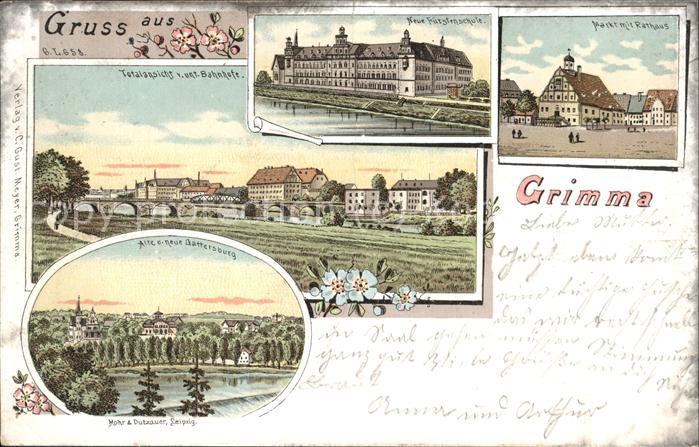 Grimma Bahnhofstrasse Fürstenschule Markt Rath