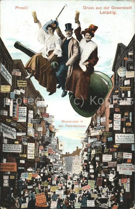 LEIPZIG Sachsen Messetrubel in der Petersstrasse