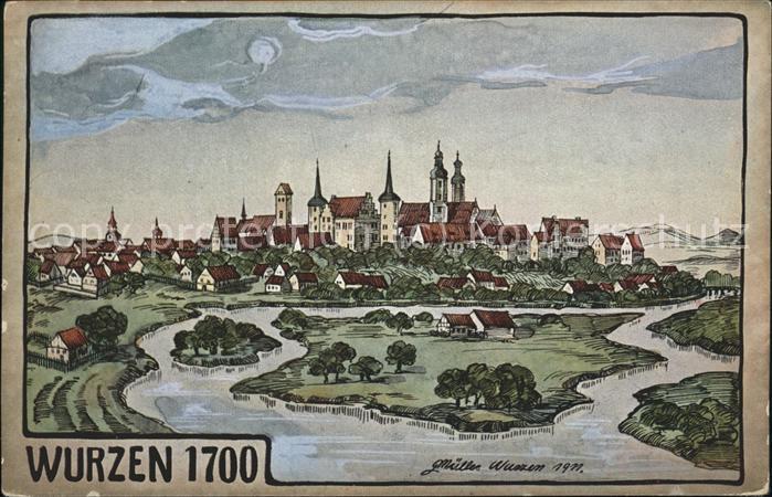 Wurzen Sachsen Wurzen um 1700 Illustration