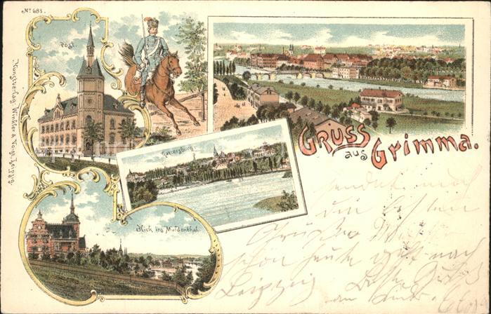 Grimma Post Reiter Panorama Gattersburg Mulden