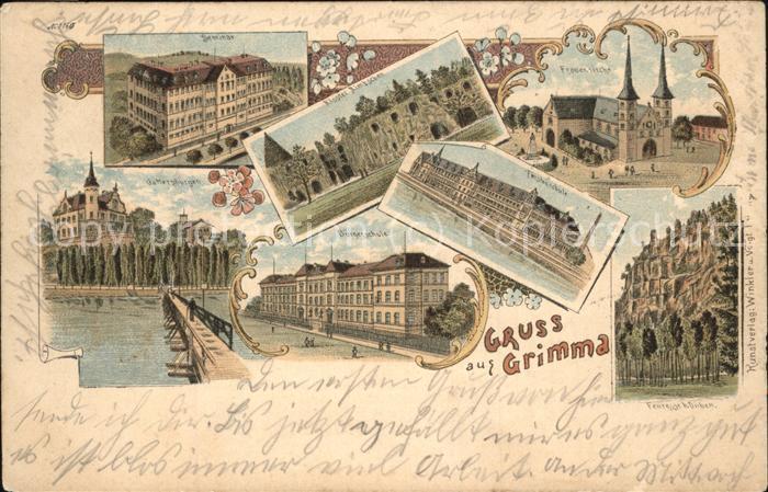 Grimma Seminar Kloster Nimbschen Frauenkirche Fuerstenschule Gattersburgen Feure