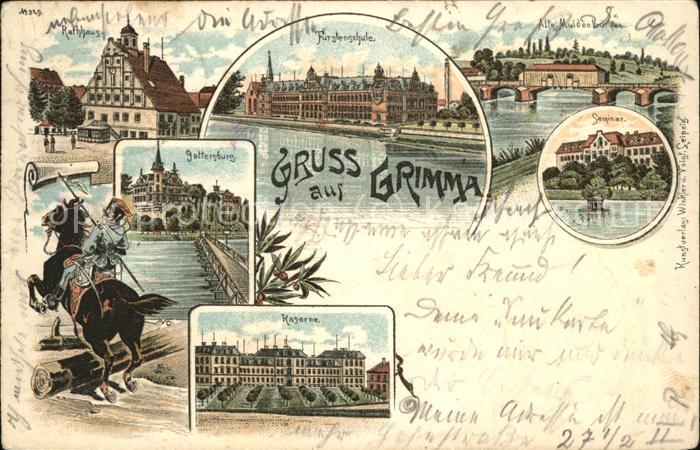Grimma Rathaus Fuerstenschule Muldebruecke Seminar Gattersburg Kaserne