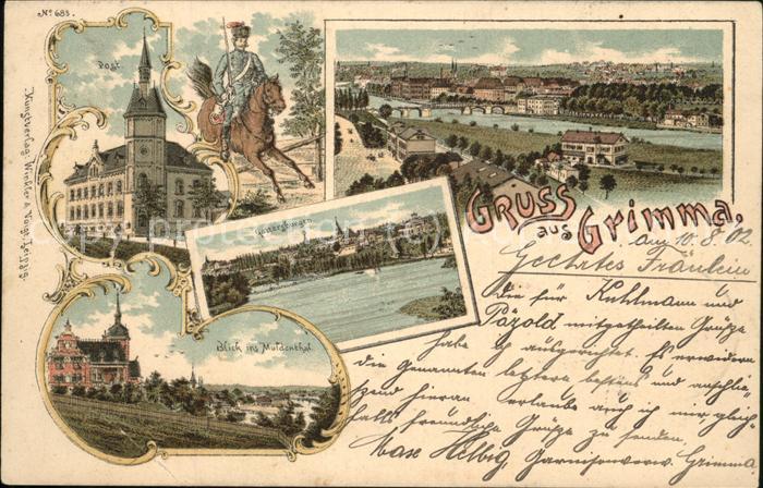 Grimma Post Reiter Panorama Gattersburgen Muld