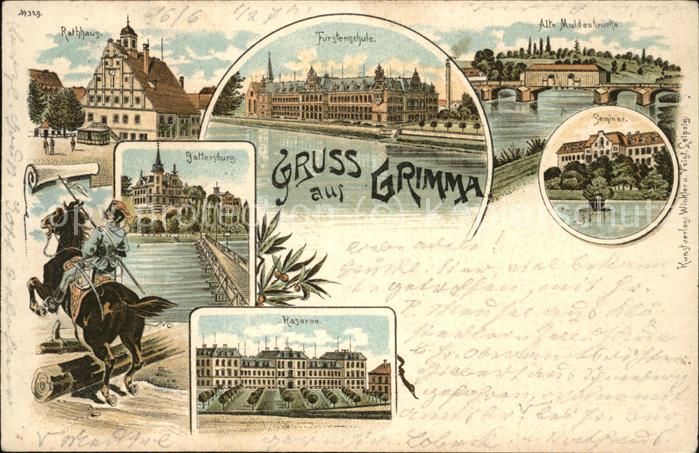 Grimma Rathaus Fürstenschule Muldebrücke Semin