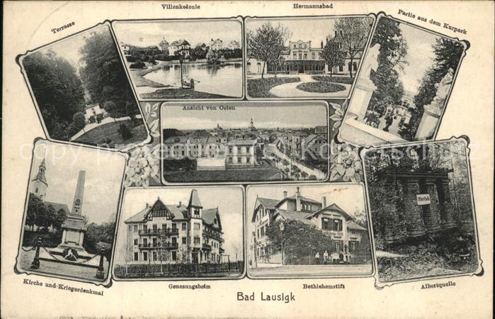 Bad Lausick Terrasse Villenkolonie Herrmansbad Kurpark Kriegerdenkmal Erholungsh