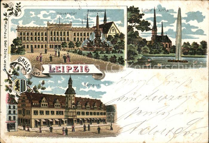 LEIPZIG Sachsen Universitaet Lutherkirche Rathaus