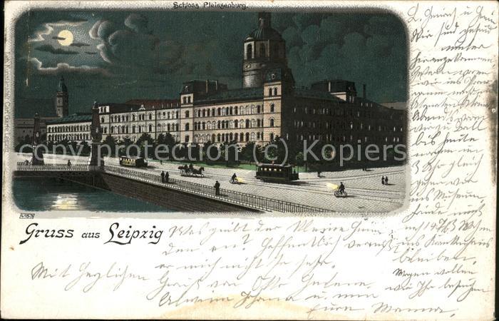 Leipzig Schloss Pleissenburg bei Nacht