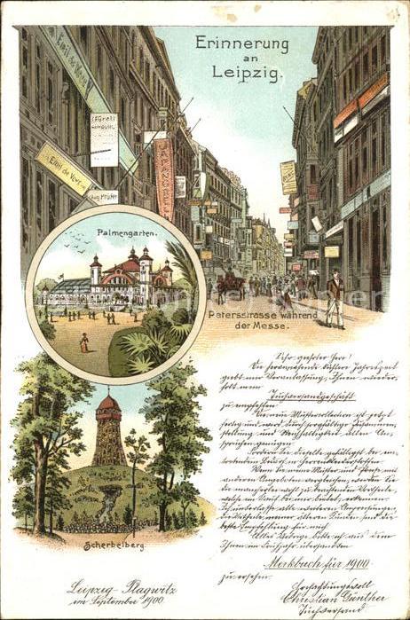 Leipzig Petersstrasse Palmengarten Scherbelberg