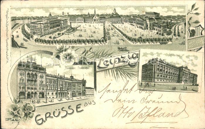 Leipzig Augustusplatz Cafe Bauer Harmonie Panor