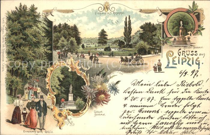 Leipzig Eingang ins Rosenthal Dammweg nach Gohl