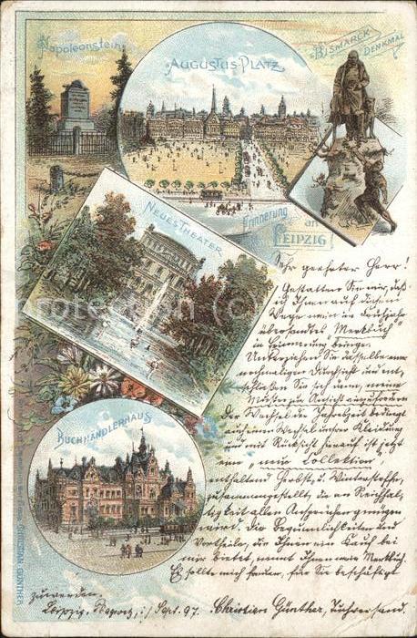Leipzig Napoleonstein Augustusplatz Bismarckden
