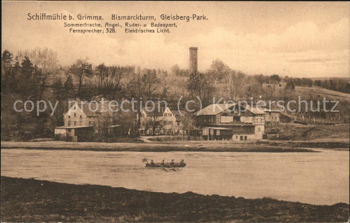Grimma Schiffmuehle Bismarckturm Gleisbergpark