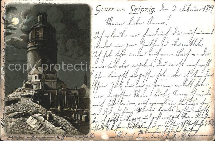 Leipzig Pleissenburg bei Nacht