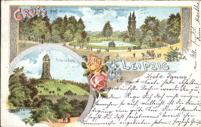 Leipzig Eingang ins Rosenthal Scherbelberg