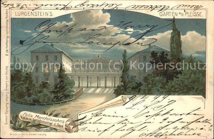 LEIPZIG Sachsen Lurgensteins Garten an der Pleisse