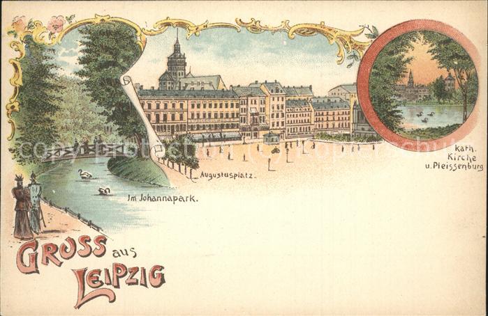 Leipzig Im Johannapark Augustusplatz Kath Kirch