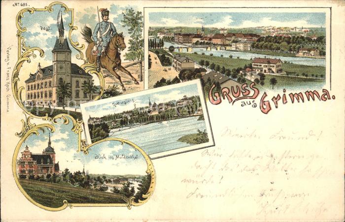 Grimma Post Reiter Panorama Gattersburgen Muld