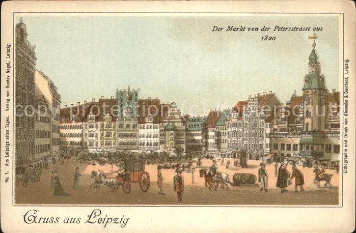 LEIPZIG Sachsen Marktplatz von der Petersstrasse