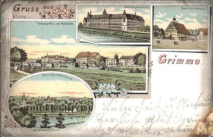 Grimma Bahnhof Neue Fürstenschule Markt Rathau