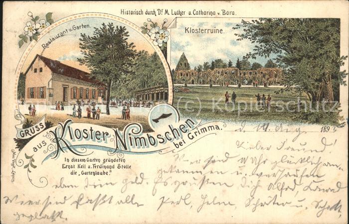 Grimma Kloster Nimbschen Ruine Restaurant Gart