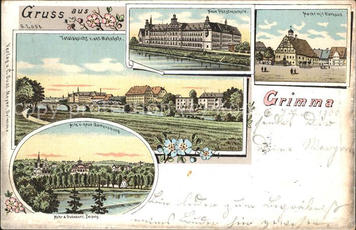 Grimma Bahnhof Neue Fürstenschule Markt Rathau