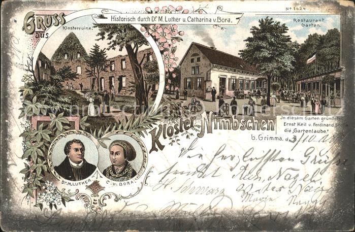 Grimma Klosterruine Restaurant Garten Portrait