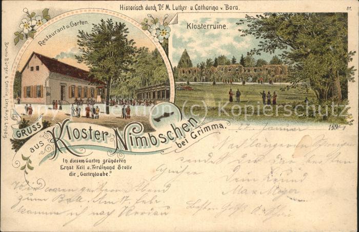 Grimma Kloster Nimbschen Ruine Restaurant Garten