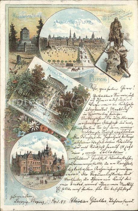 Leipzig Napoleonstein Augustusplatz Bismarckden