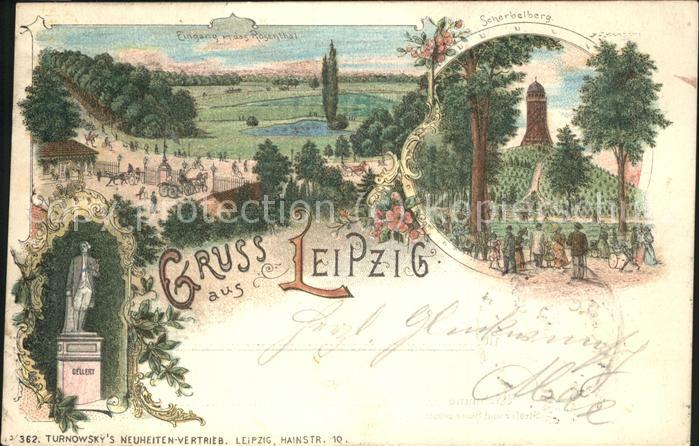 LEIPZIG Sachsen Eingang ins Rosenthal Scherbelberg Denkmal