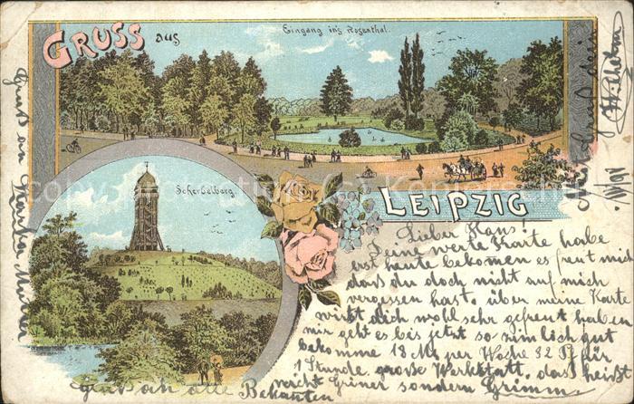 Leipzig Eingang ins Rosenthal Scherbelberg