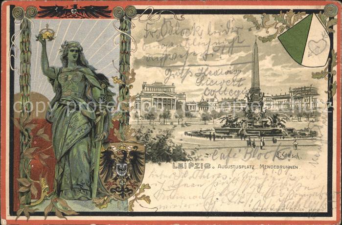 Leipzig Augustusplatz Mendebrunnen
