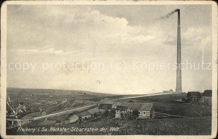 Freiberg Höchster Schornstein der Welt