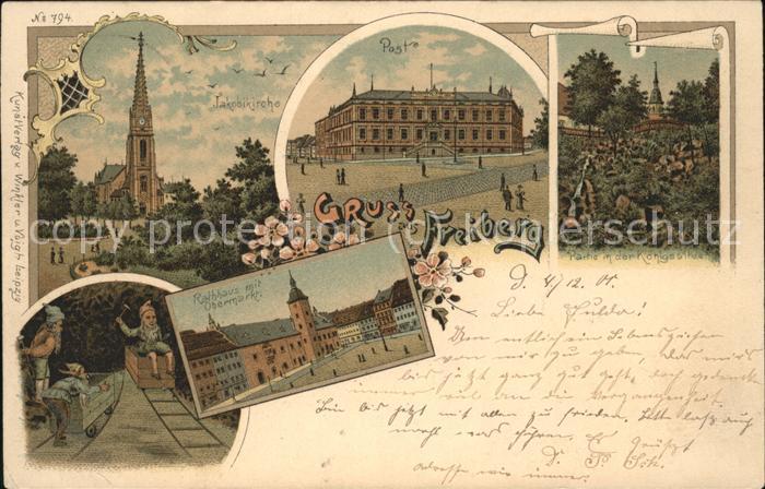 Freiberg Post Rathaus Jakobikirche