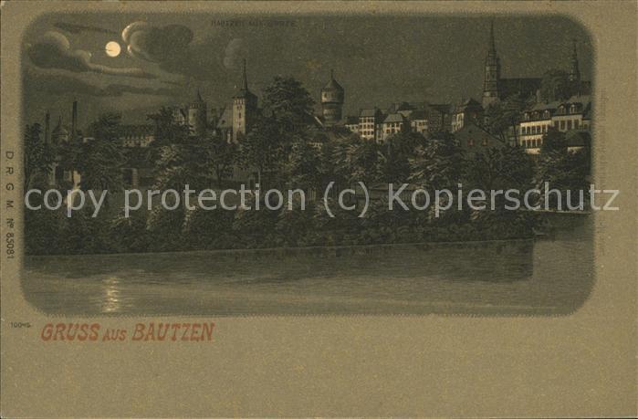 Bautzen Panorama bei Nacht