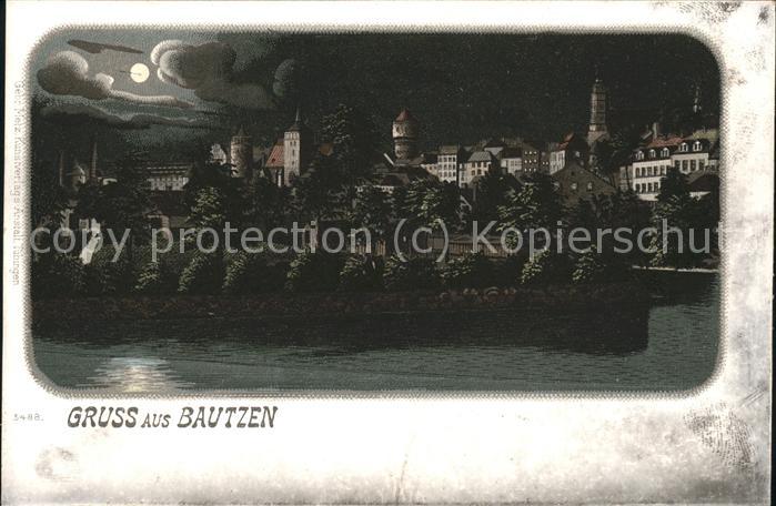 Bautzen Panorama bei Nacht